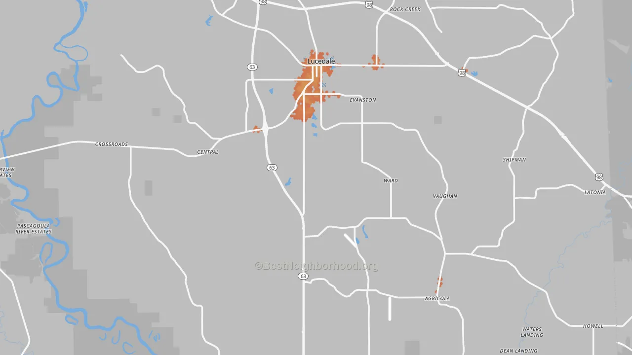 Bike Grade map of George County, MS