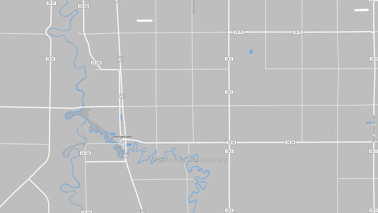 Bike Grade map of Georgetown, MN