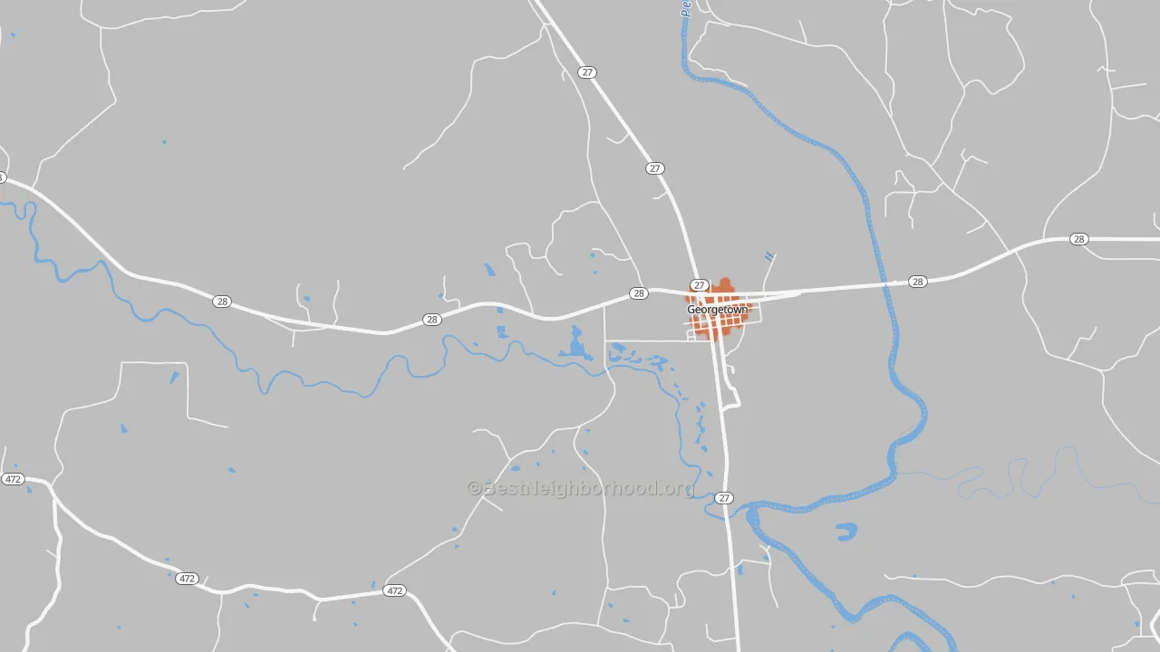 Bike Grade map of Georgetown, MS