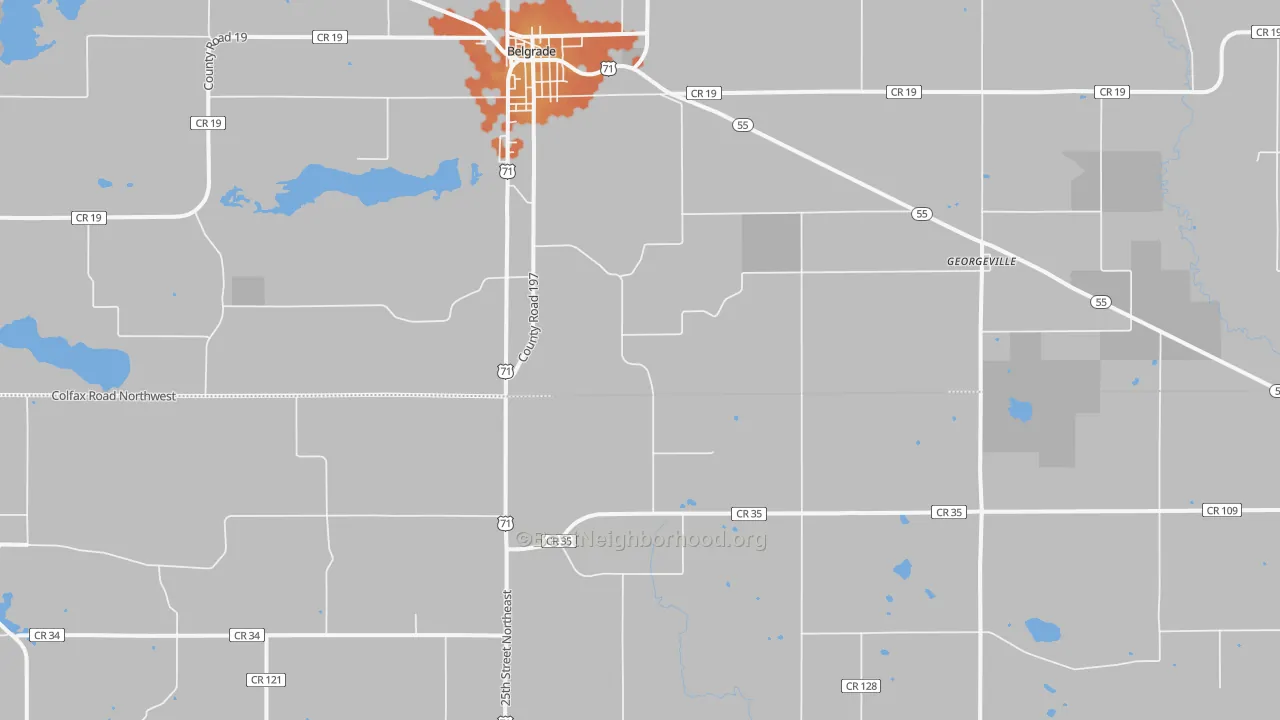 Bike Grade map of Georgeville, MN