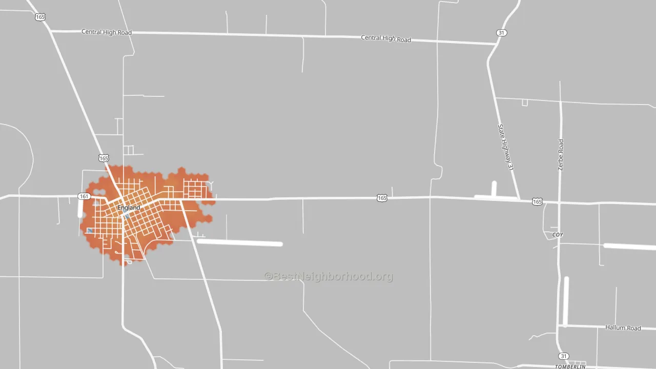 Bike Grade map of Geridge, AR