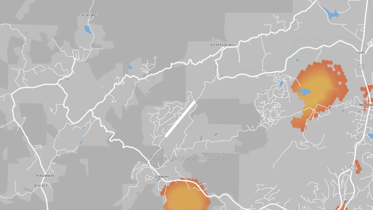 Bike Grade map of Germany, GA