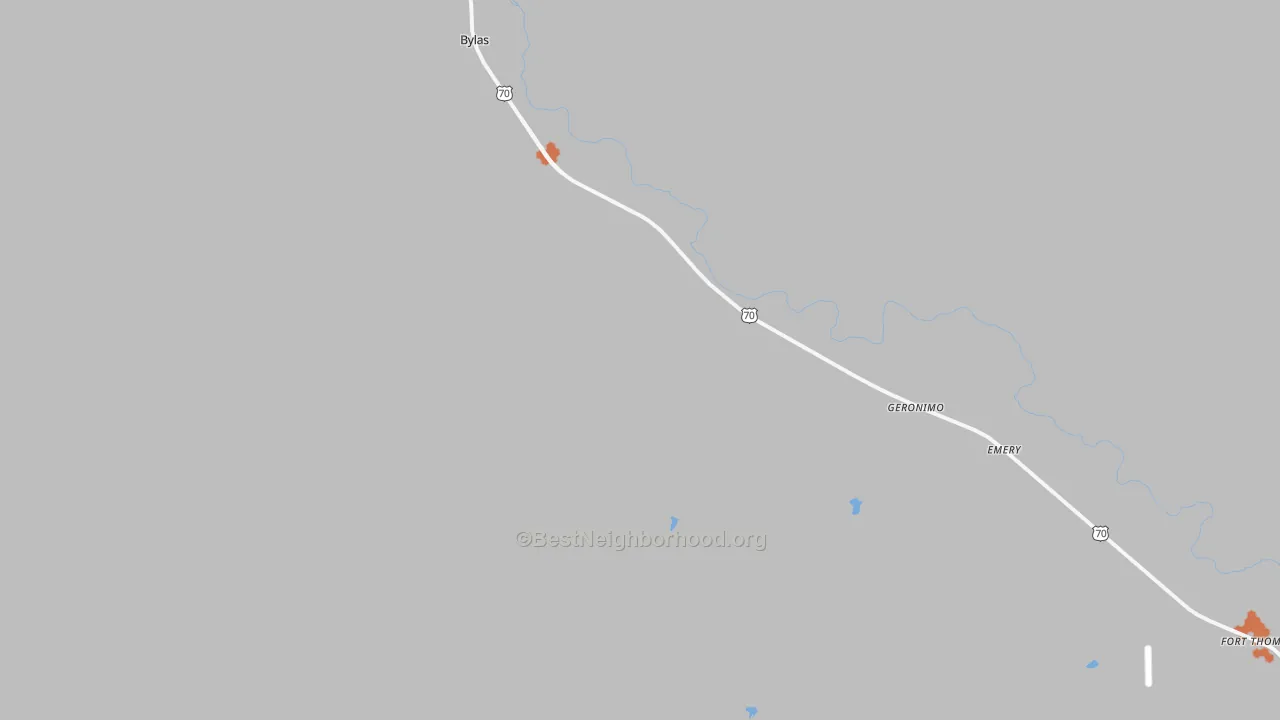 Bike Grade map of Geronimo, AZ