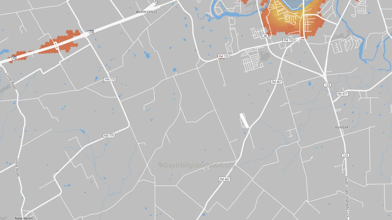 Bike Grade map of Geronimo, TX