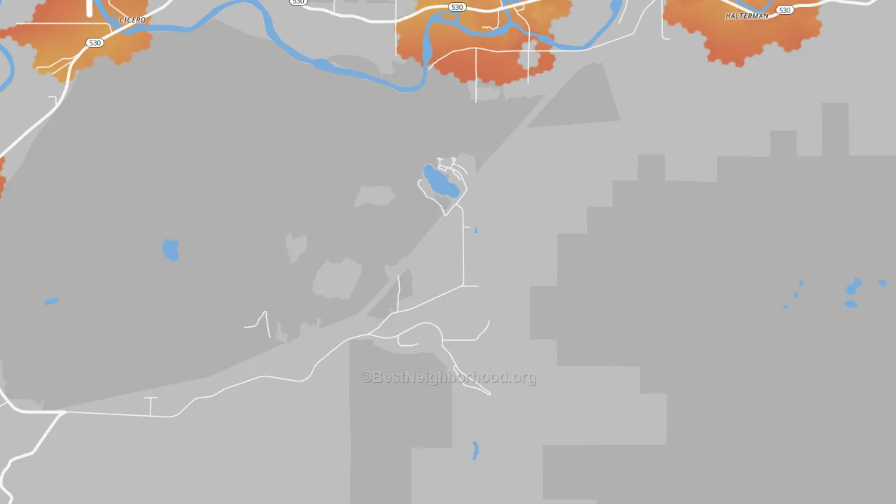 Bike Grade map of Getchell, WA