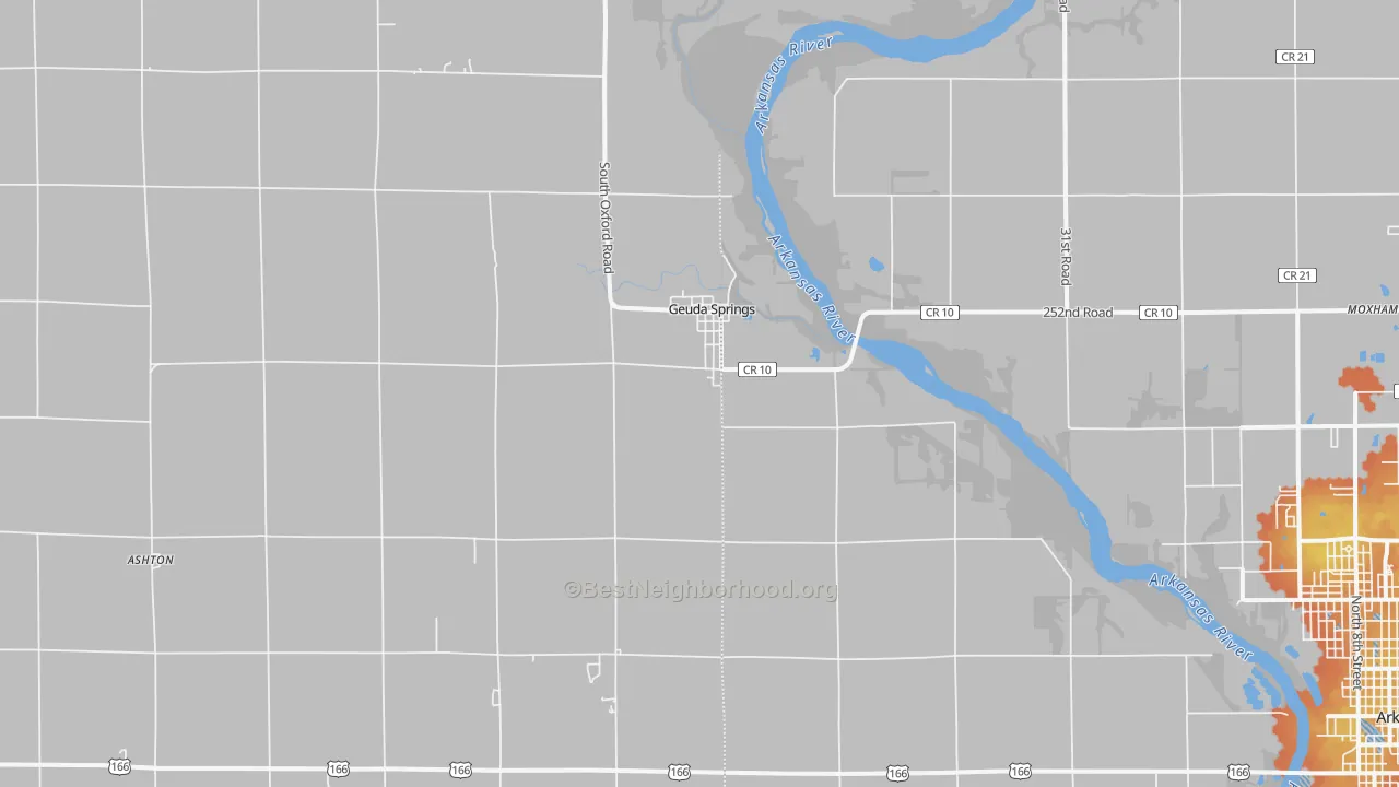 Bike Grade map of Geuda Springs, KS