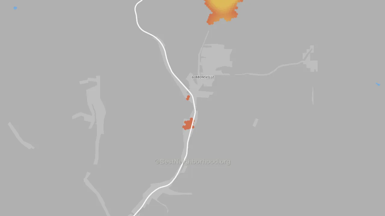 Bike Grade map of Gibbonsville, ID