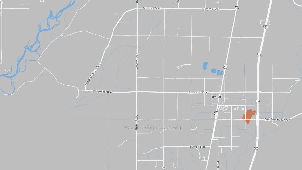 Bike Grade map of Gibson, ID