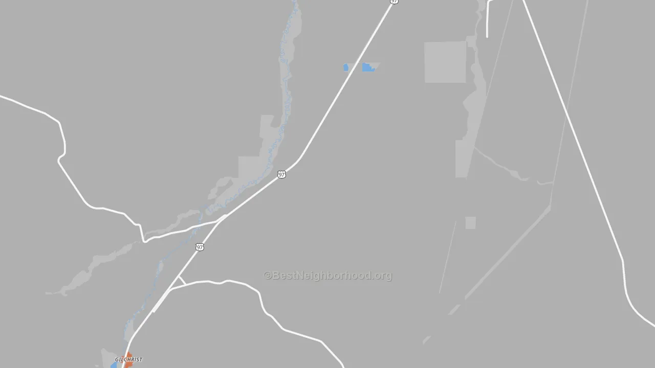 Bike Grade map of Gilchrist, OR
