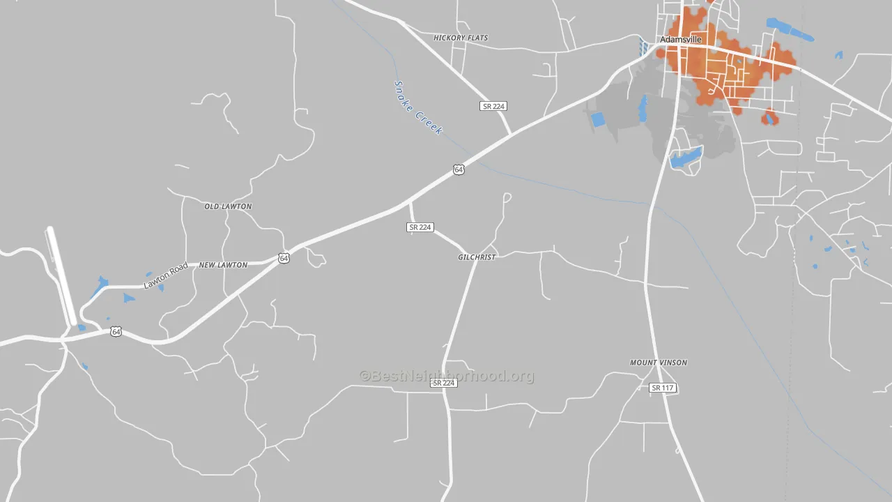 Bike Grade map of Gilchrist, TN