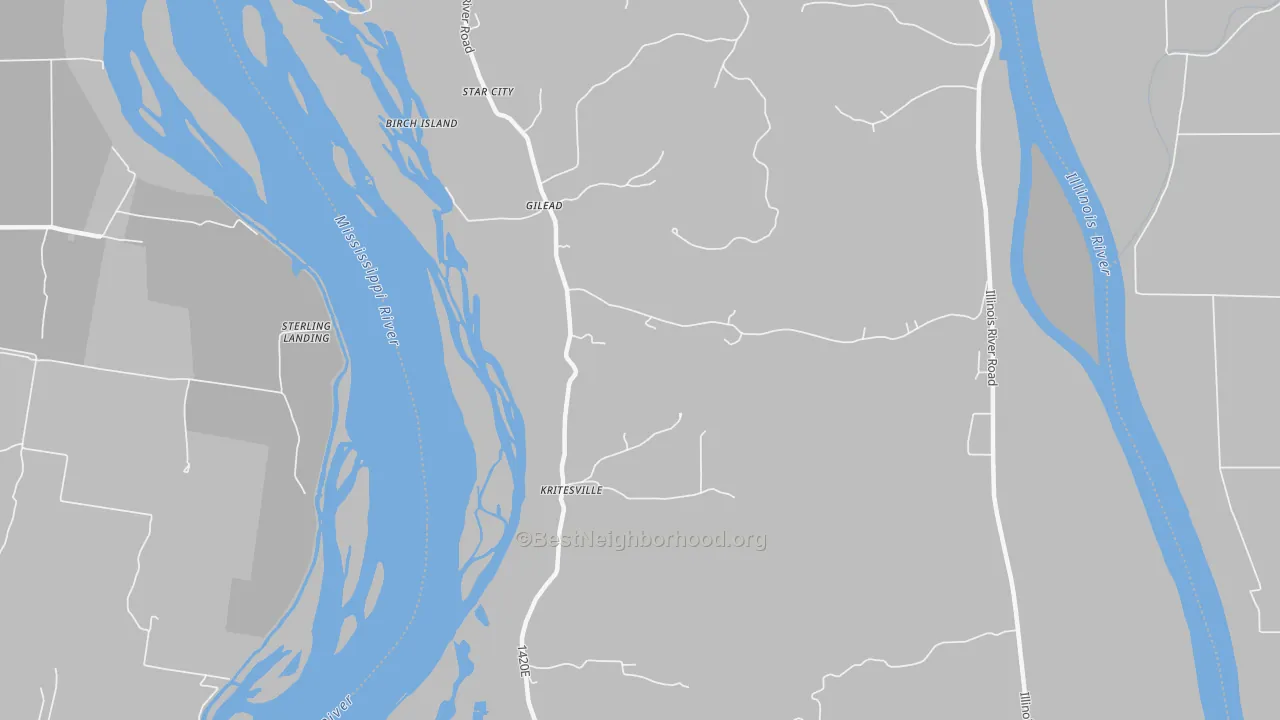 Bike Grade map of Gilead, IL