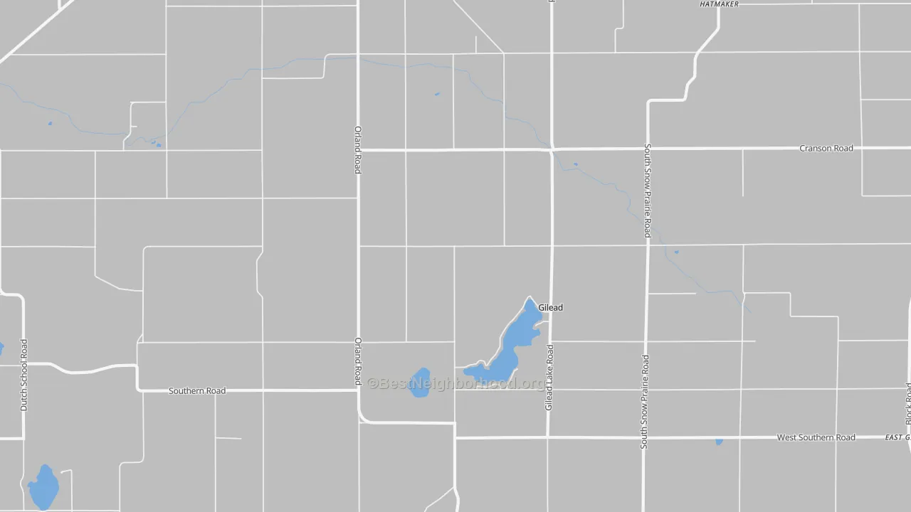 Bike Grade map of Gilead, MI