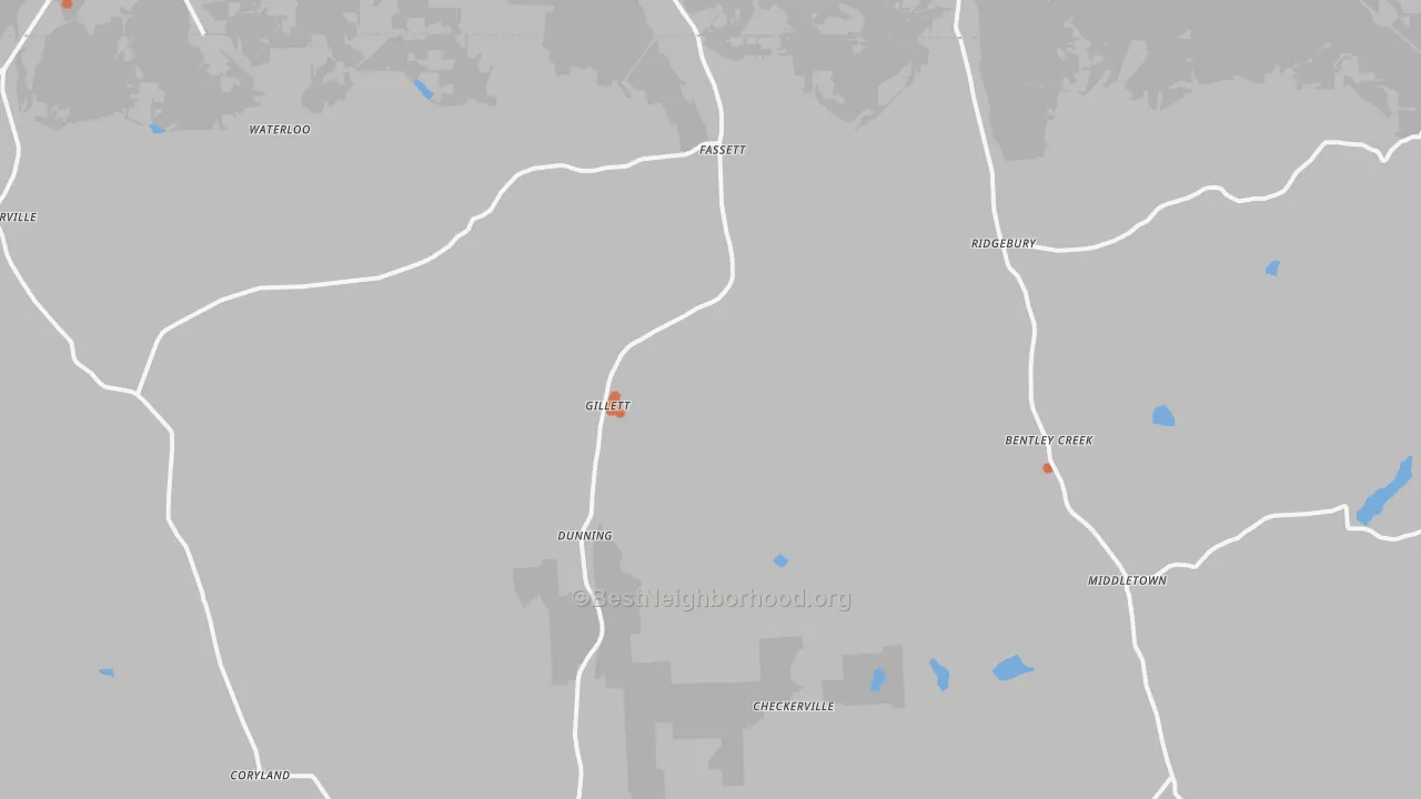 Bike Grade map of Gillett, PA