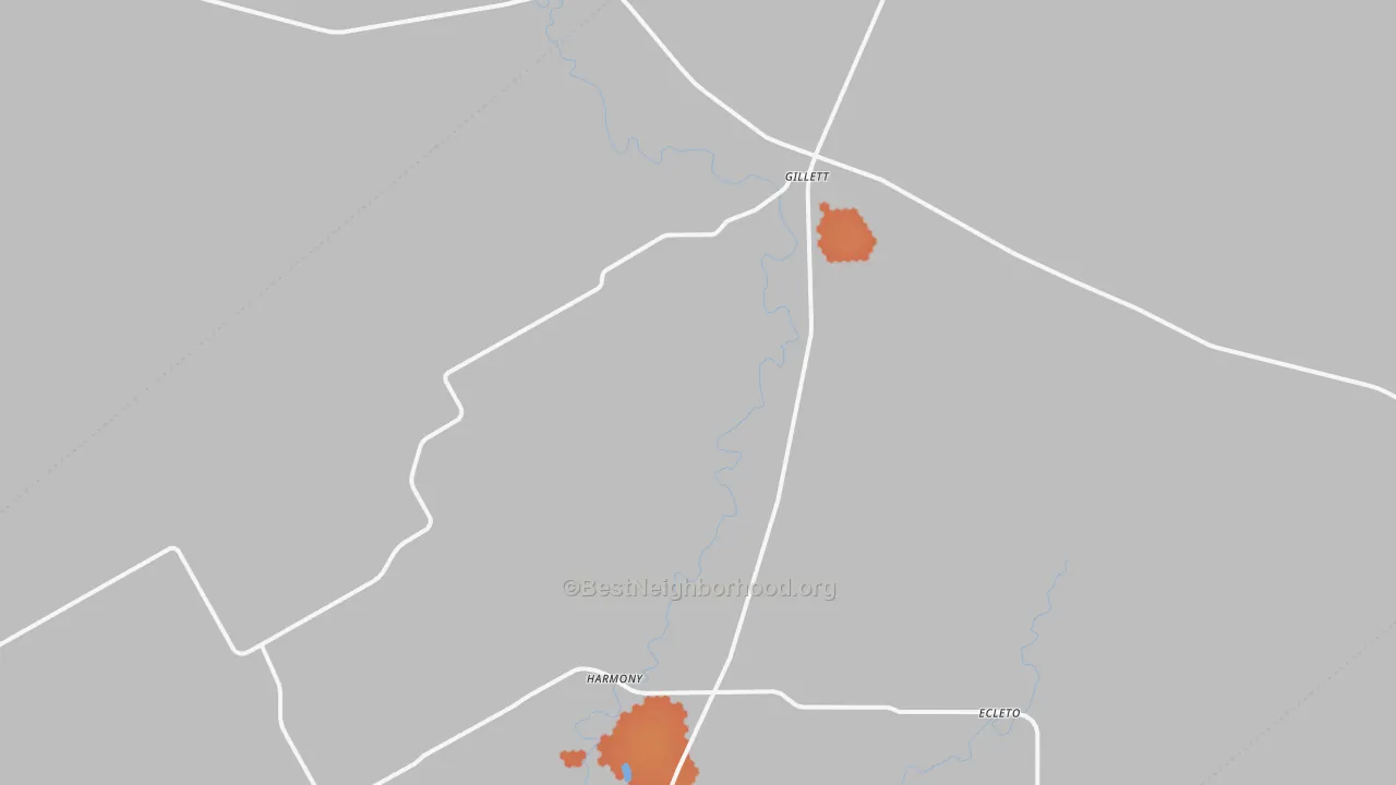 Bike Grade map of Gillett, TX