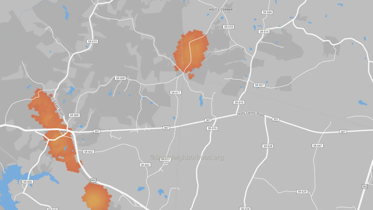 Bike Grade map of Gills, VA