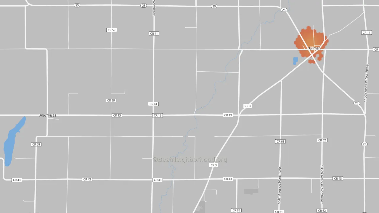 Bike Grade map of Gilman, MN