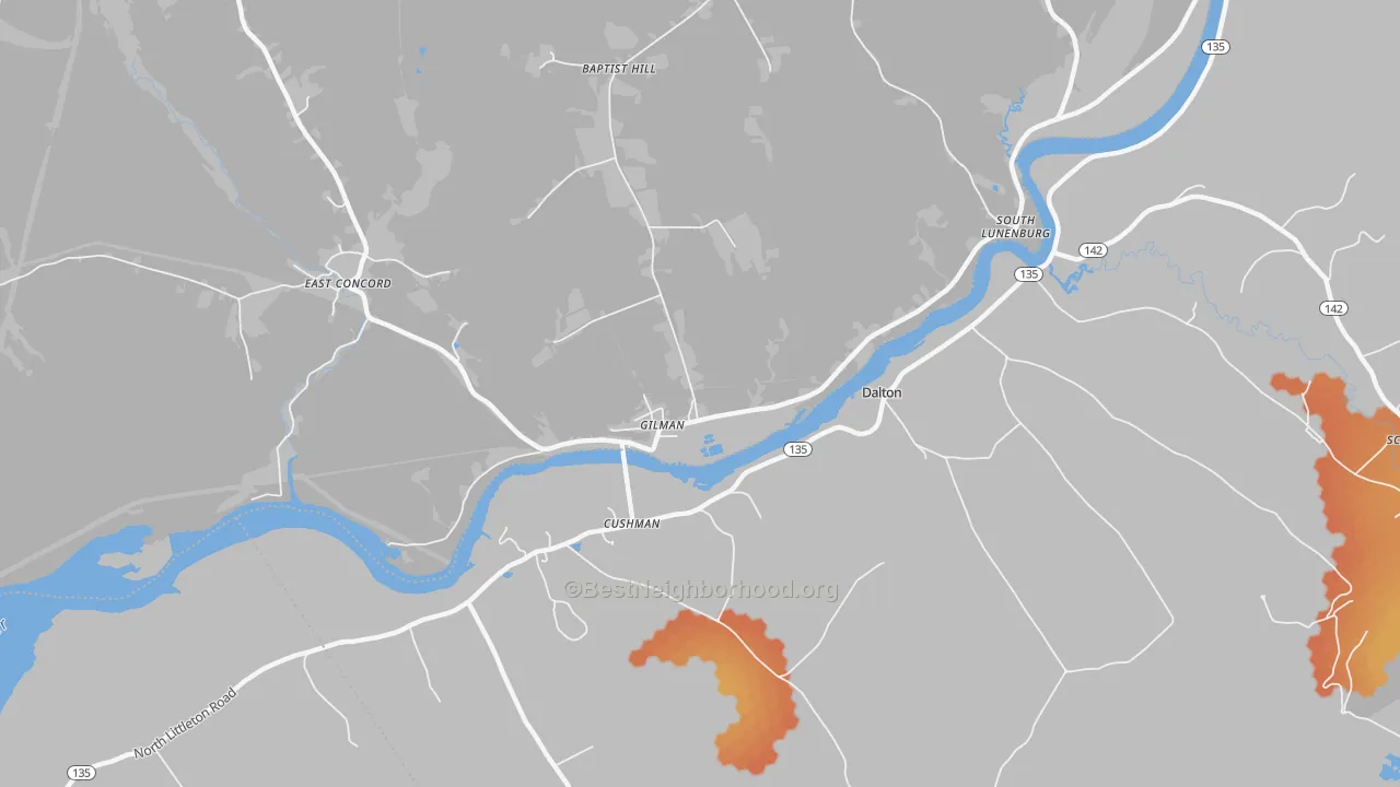 Bike Grade map of Gilman, VT