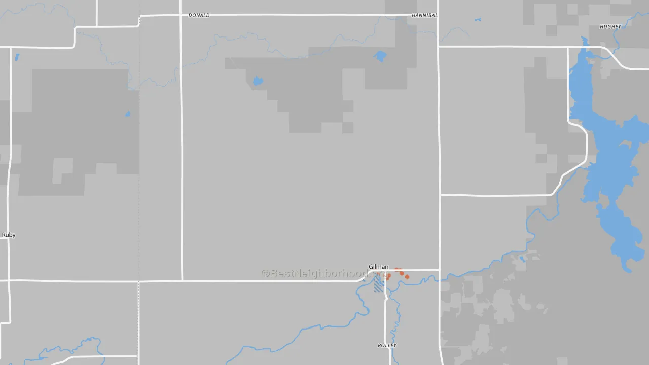 Bike Grade map of Gilman, WI