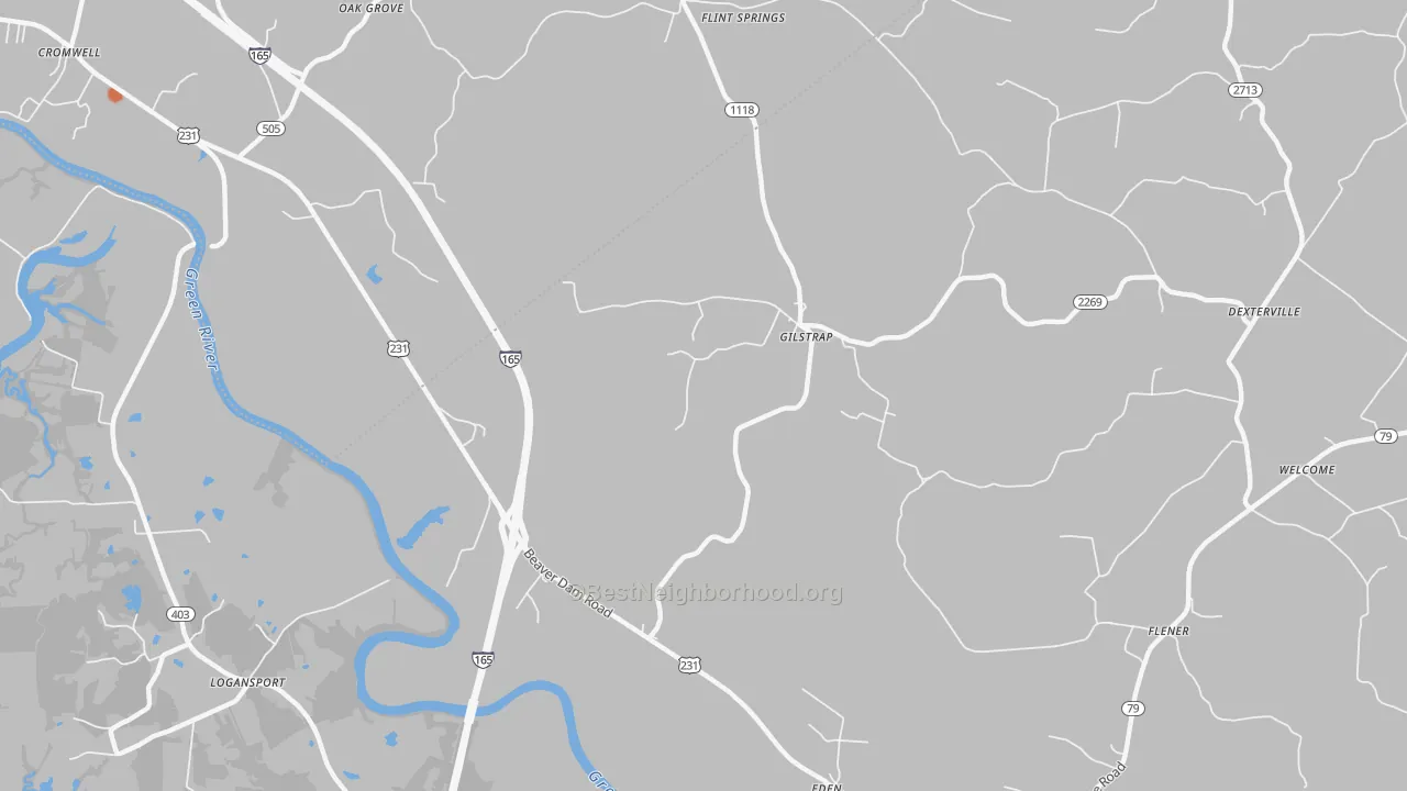 Bike Grade map of Gilstrap, KY