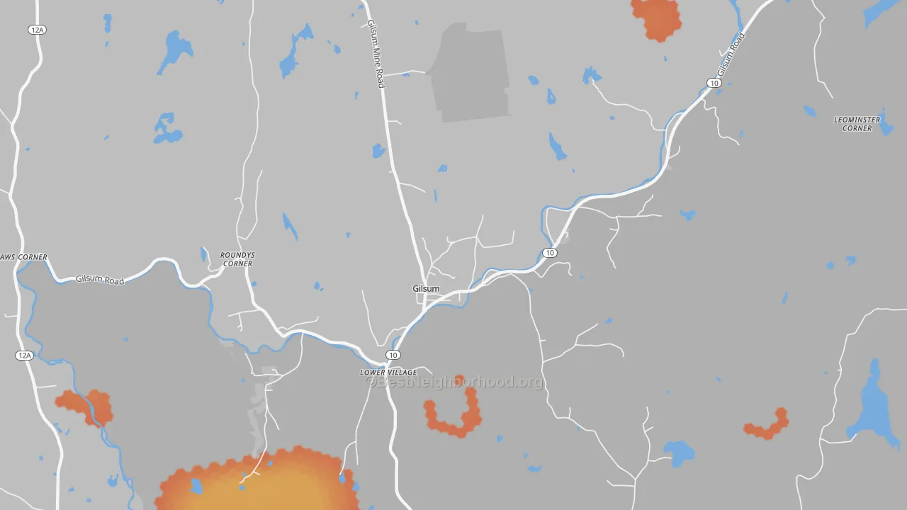 Bike Grade map of Gilsum, NH