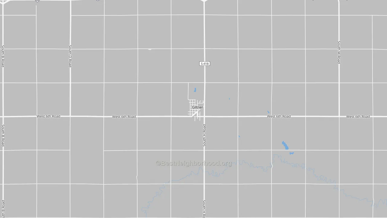 Bike Grade map of Giltner, NE