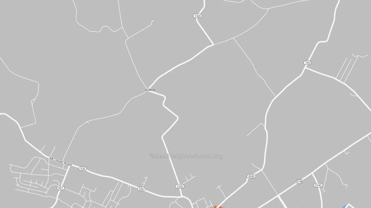Bike Grade map of Girkin, KY