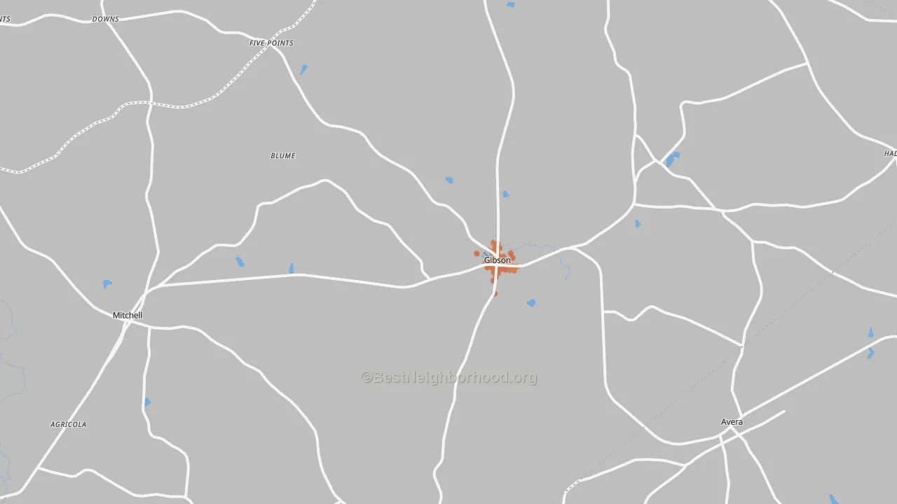 Bike Grade map of Glascock County, GA