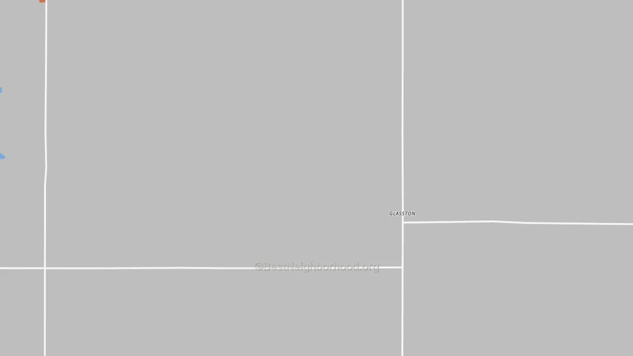 Bike Grade map of Glasston, ND