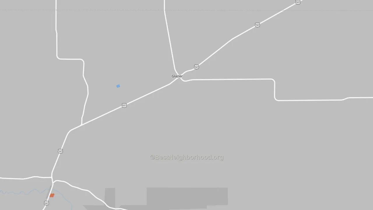 Bike Grade map of Glazier, TX