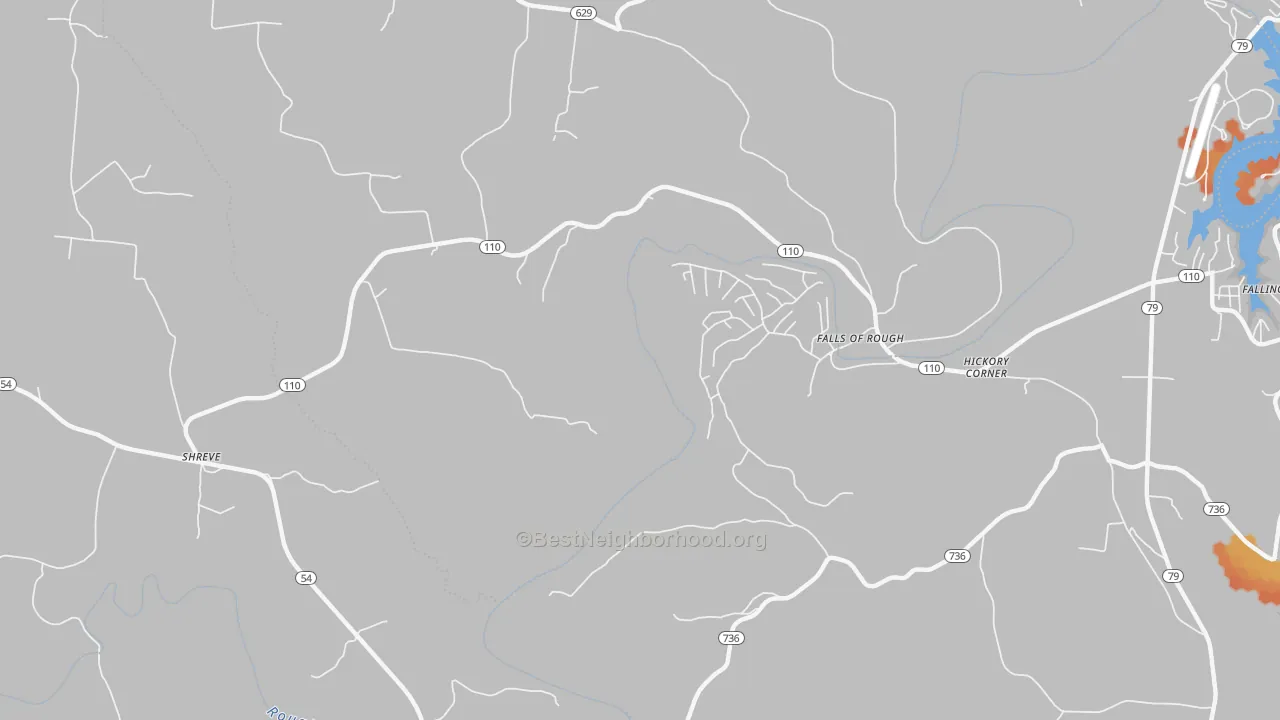 Bike Grade map of Glen Dean, KY