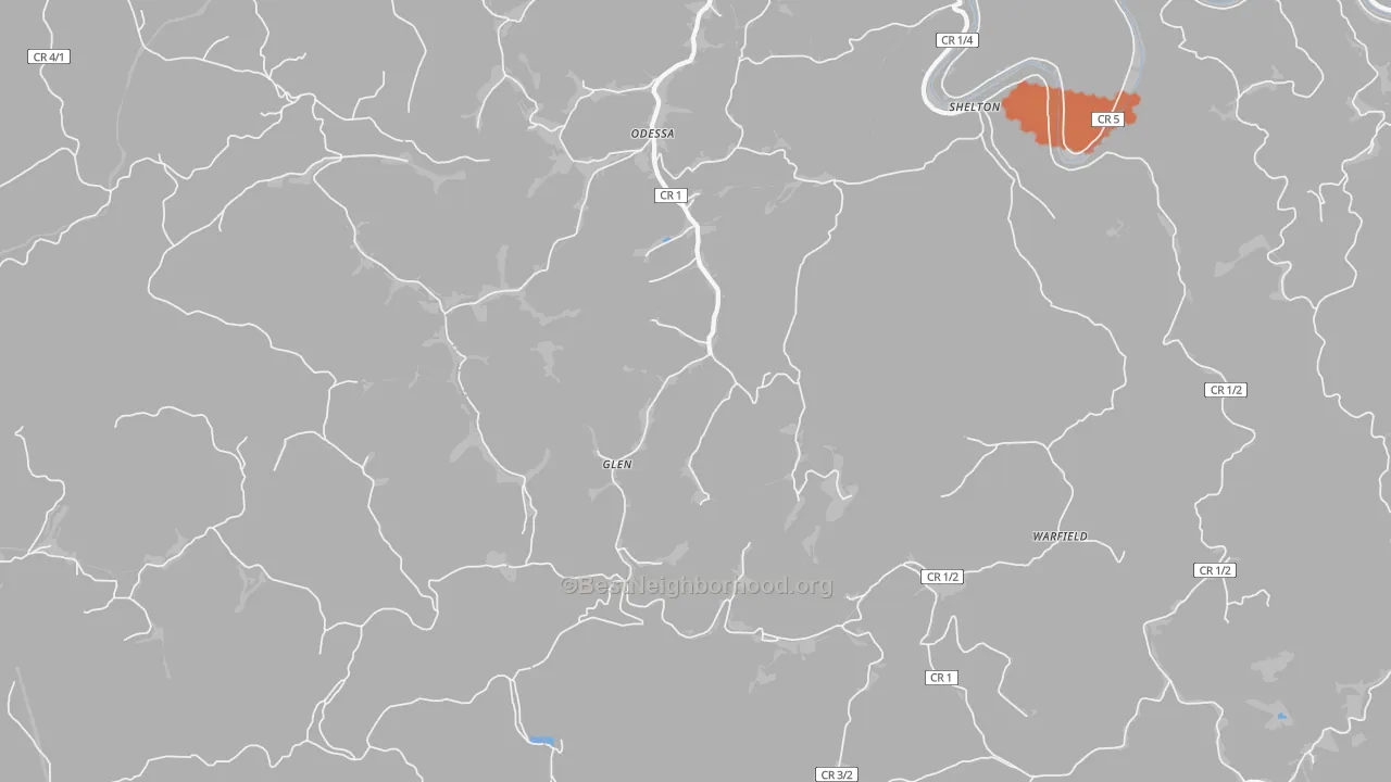 Bike Grade map of Glen, WV
