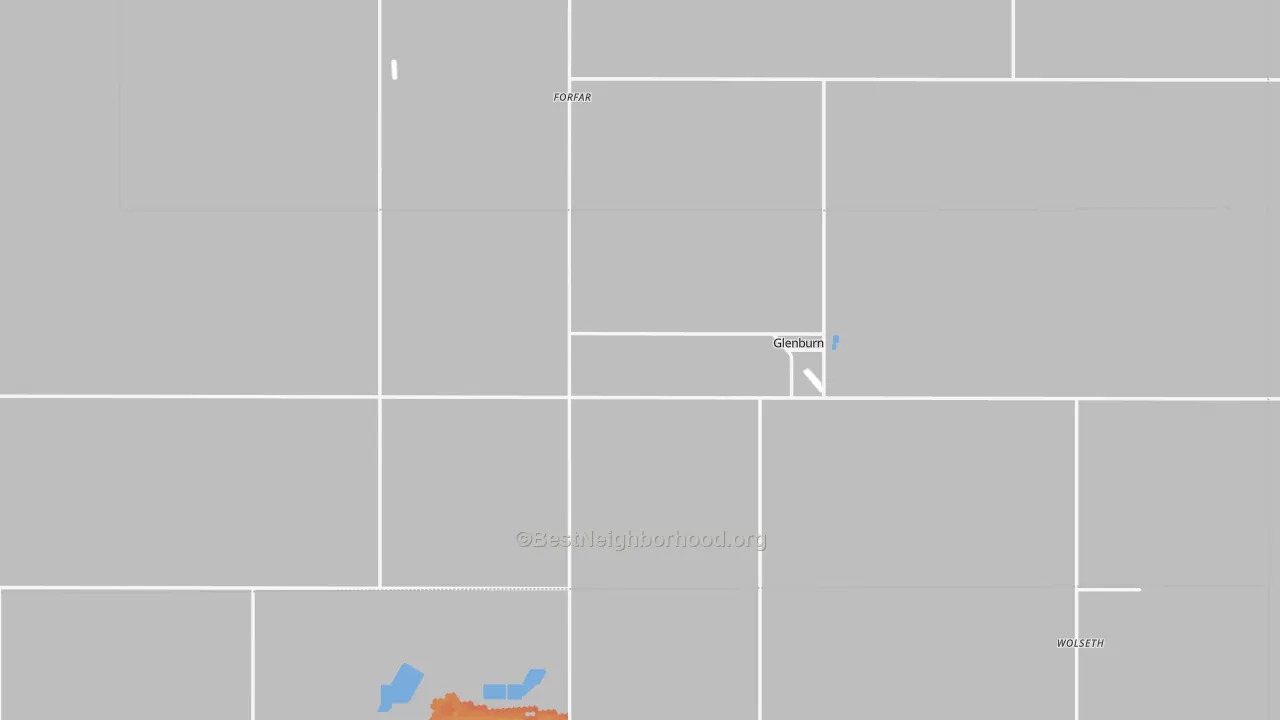 Bike Grade map of Glenburn, ND