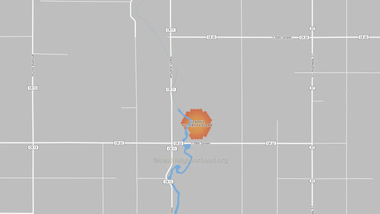 Bike Grade map of Glendale Colony, SD