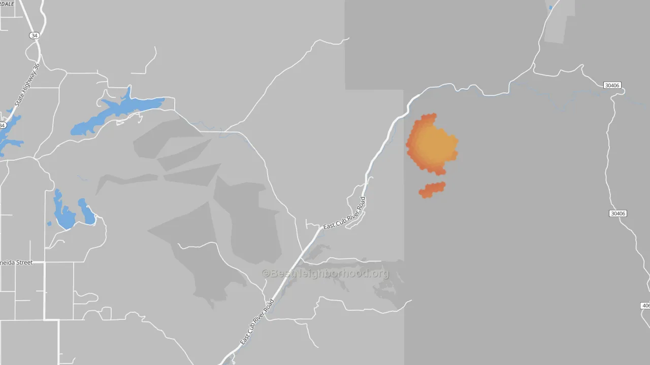 Bike Grade map of Glendale, ID