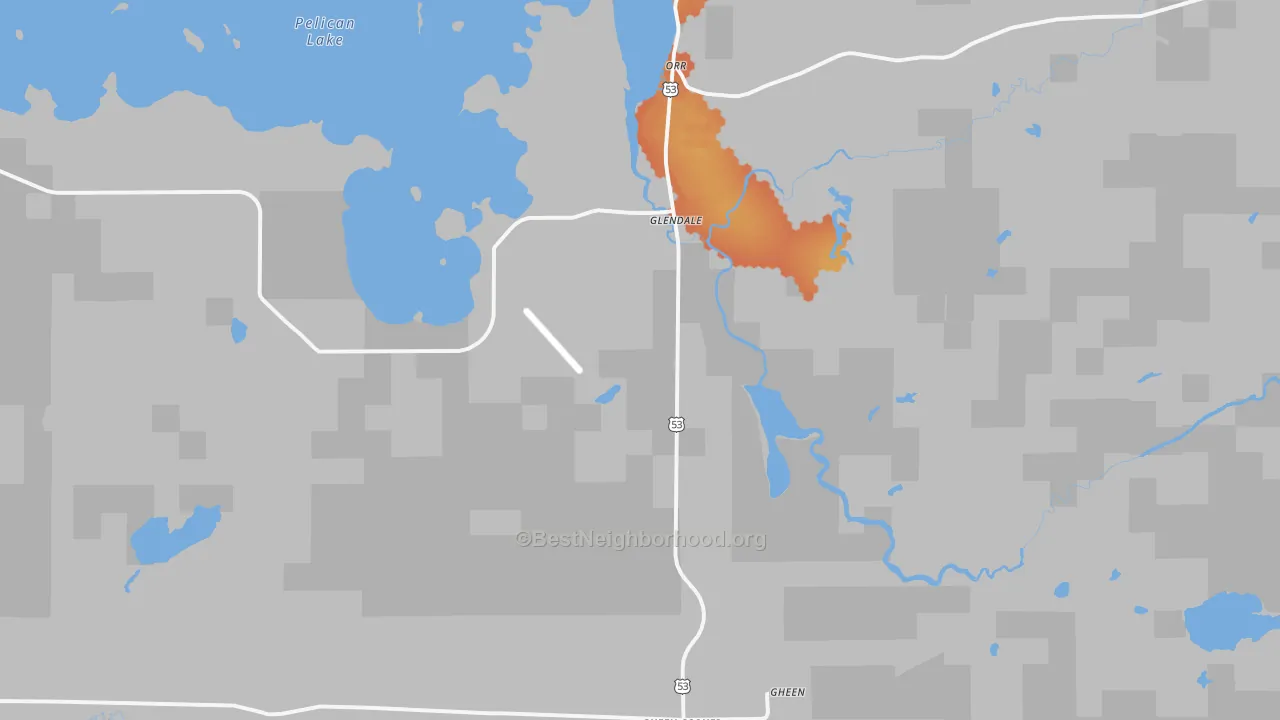 Bike Grade map of Glendale, MN
