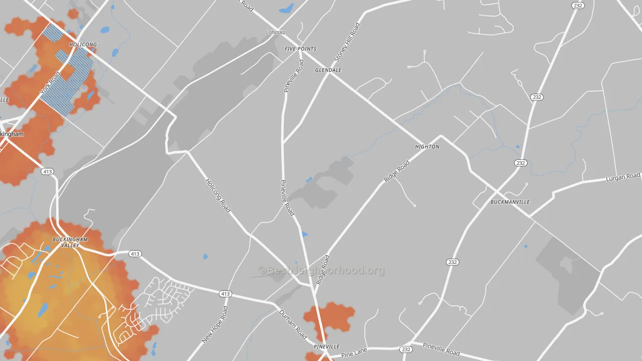 Bike Grade map of Glendale, PA