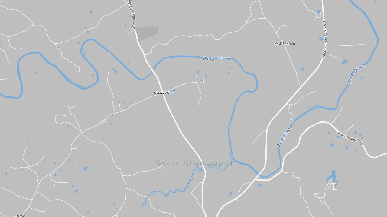 Bike Grade map of Glendon, NC