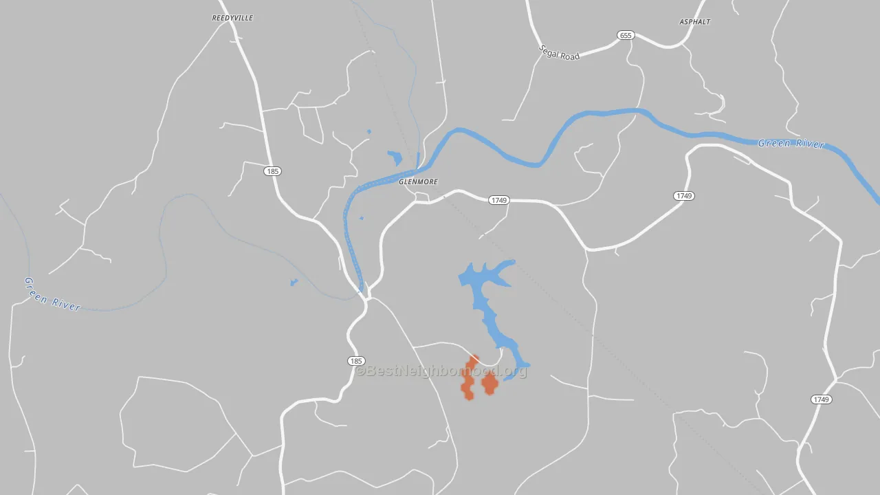 Bike Grade map of Glenmore, KY