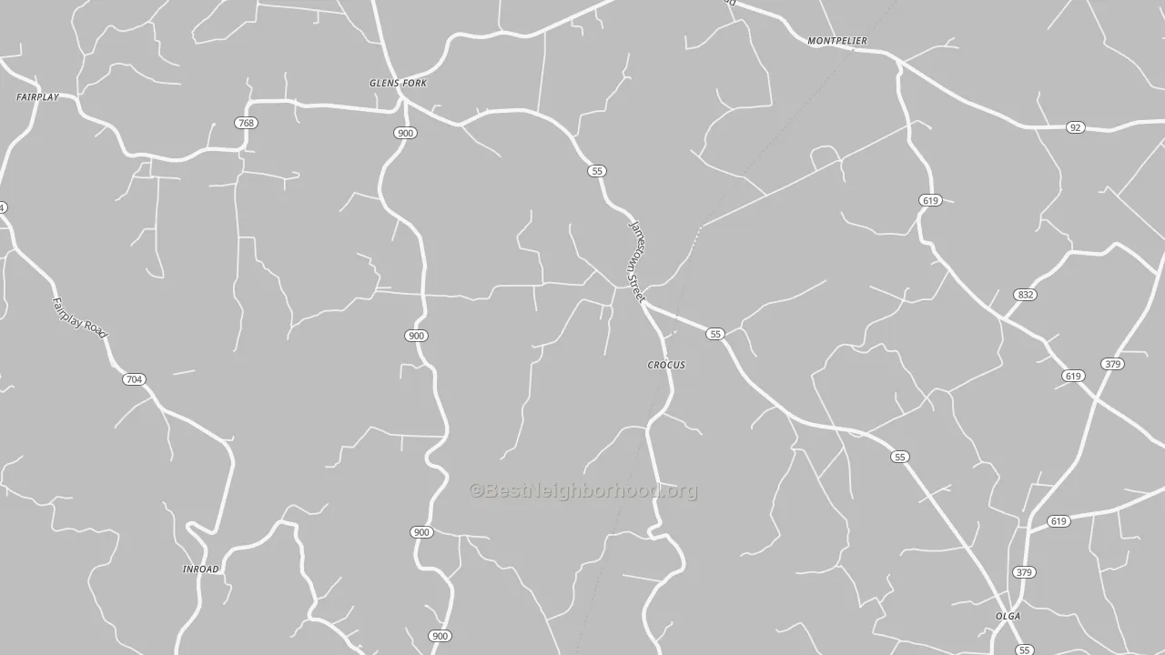 Bike Grade map of Glens Fork, KY