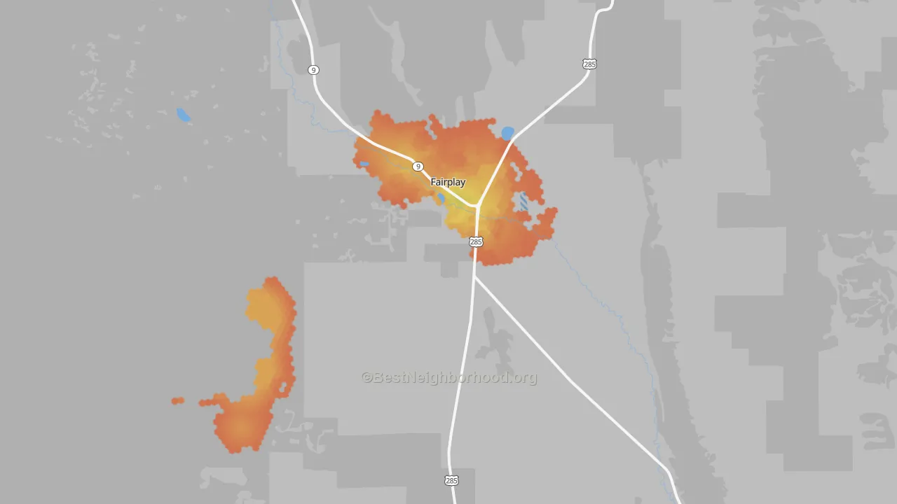 Bike Grade map of Glentivar, CO