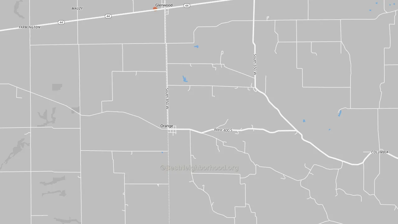 Bike Grade map of Glenwood, IN
