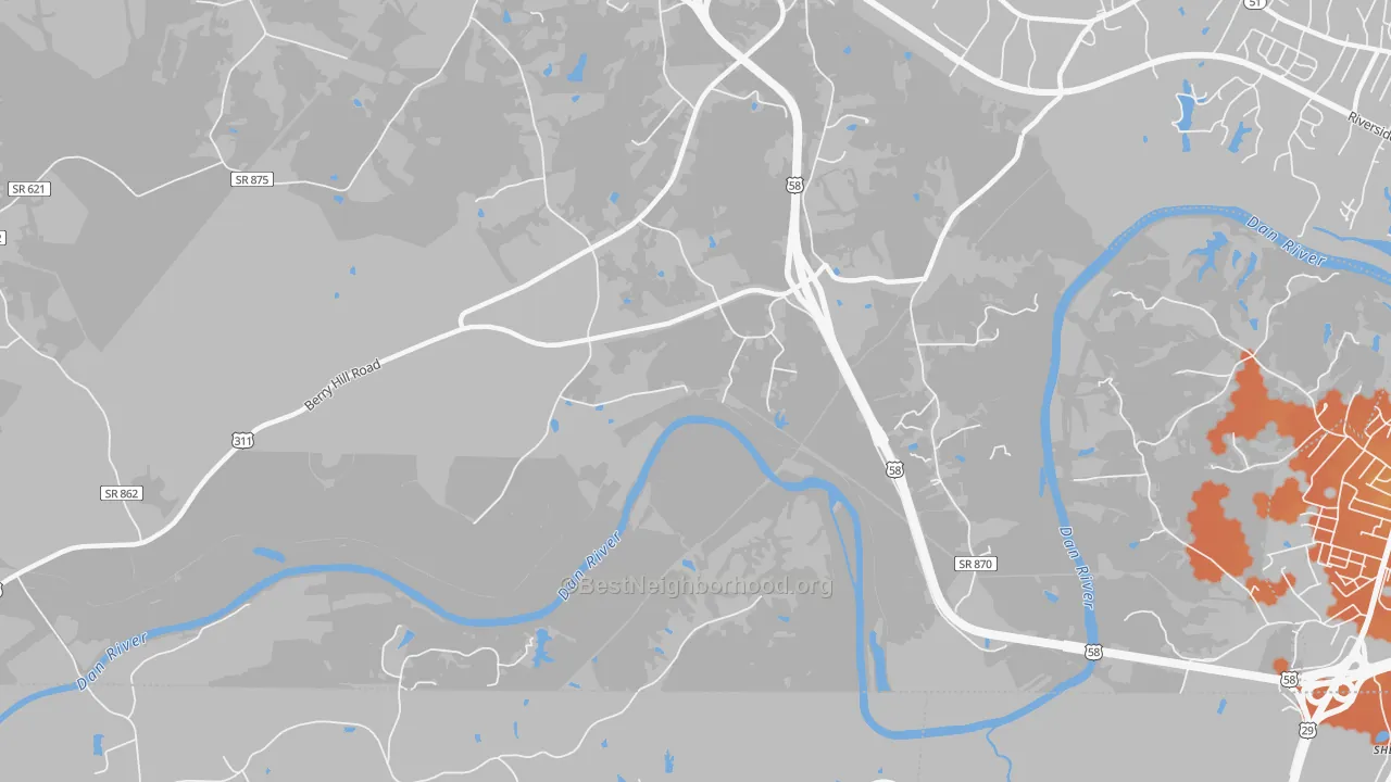 Bike Grade map of Glenwood, VA