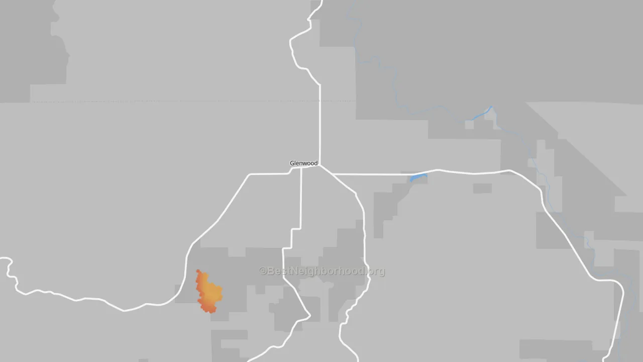 Bike Grade map of Glenwood, WA