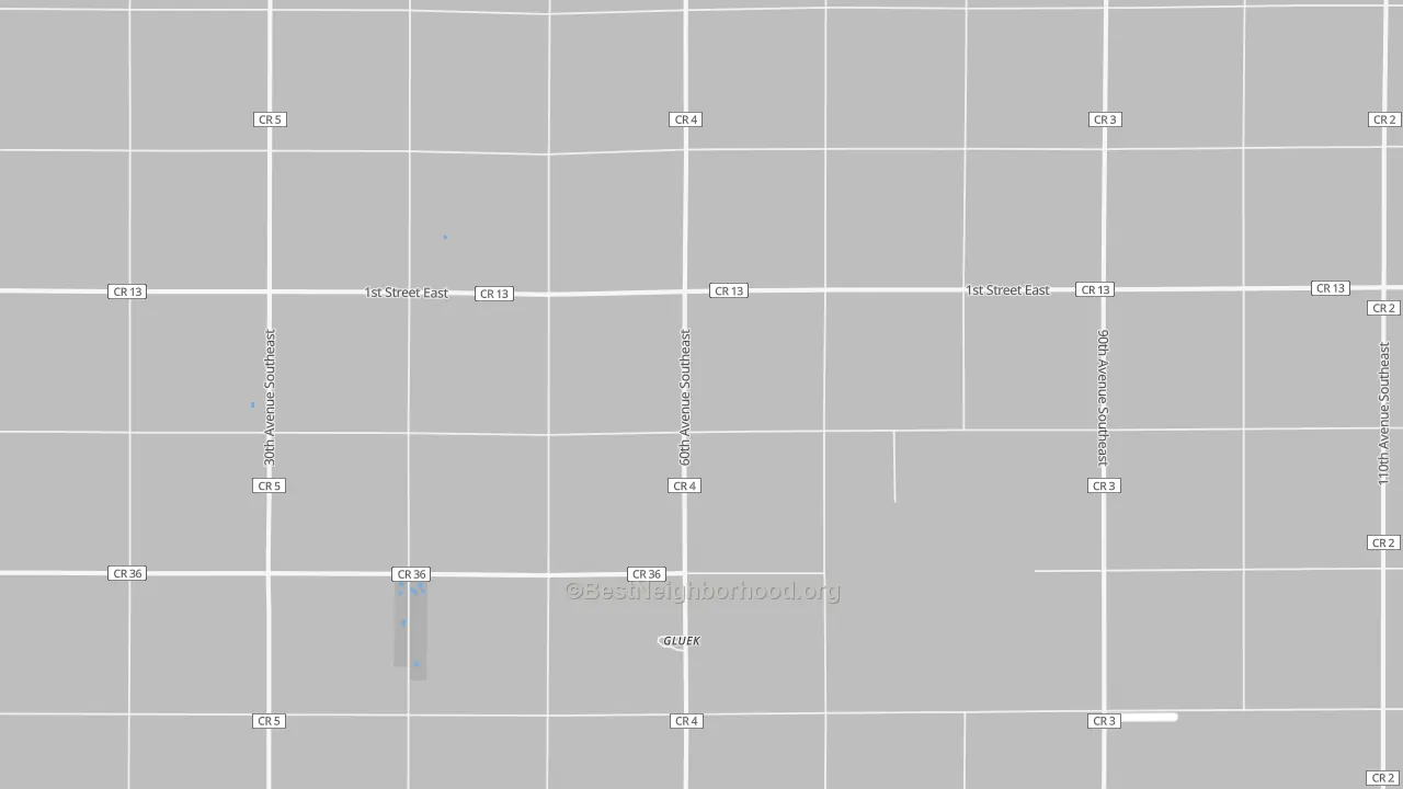 Bike Grade map of Gluek, MN