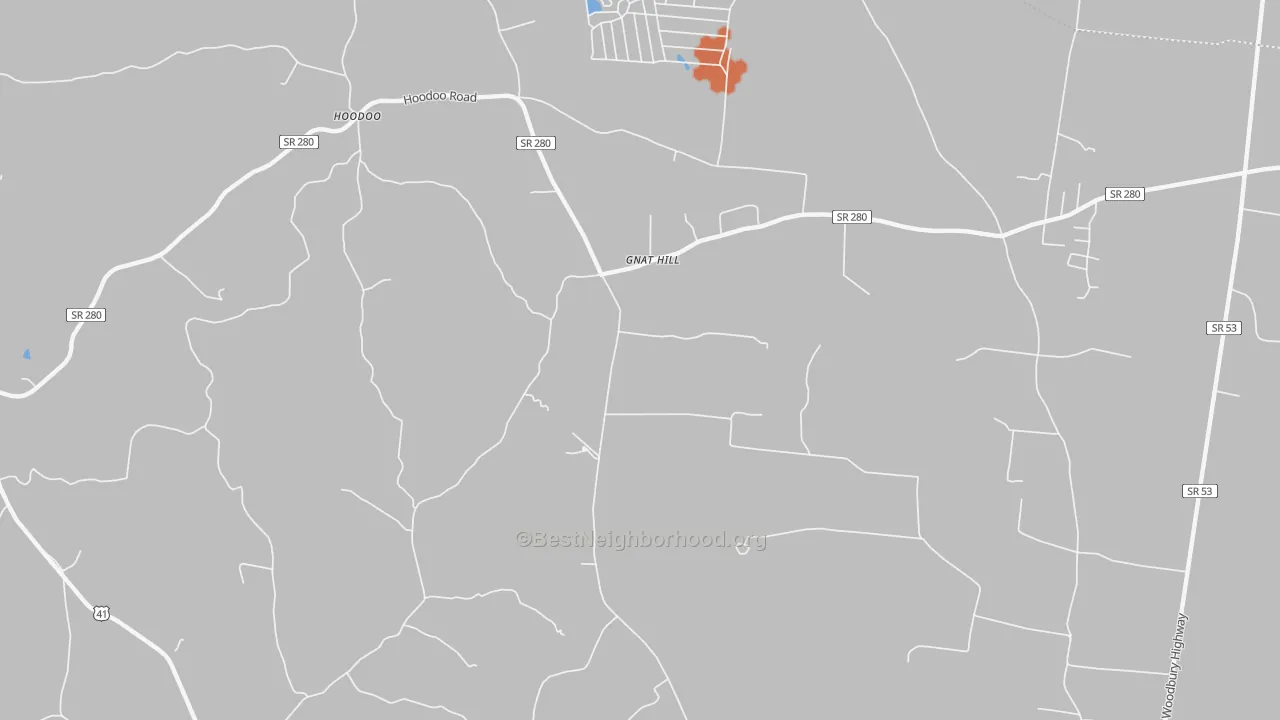 Bike Grade map of Gnat Hill, TN