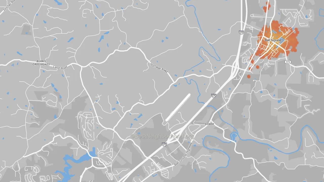 Bike Grade map of Gober, GA