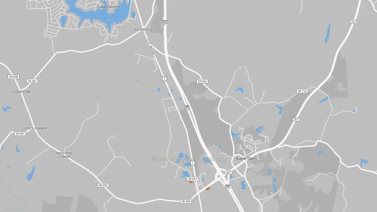 Bike Grade map of Golansville, VA
