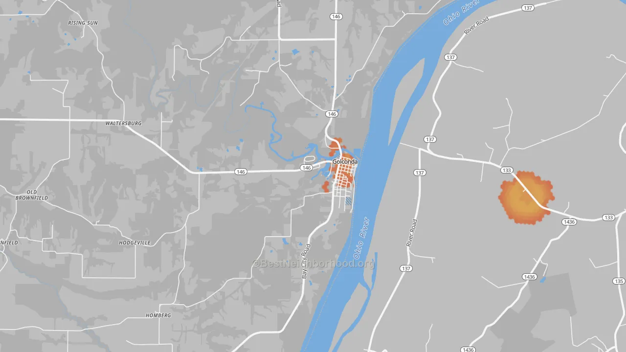 Bike Grade map of Golconda, IL