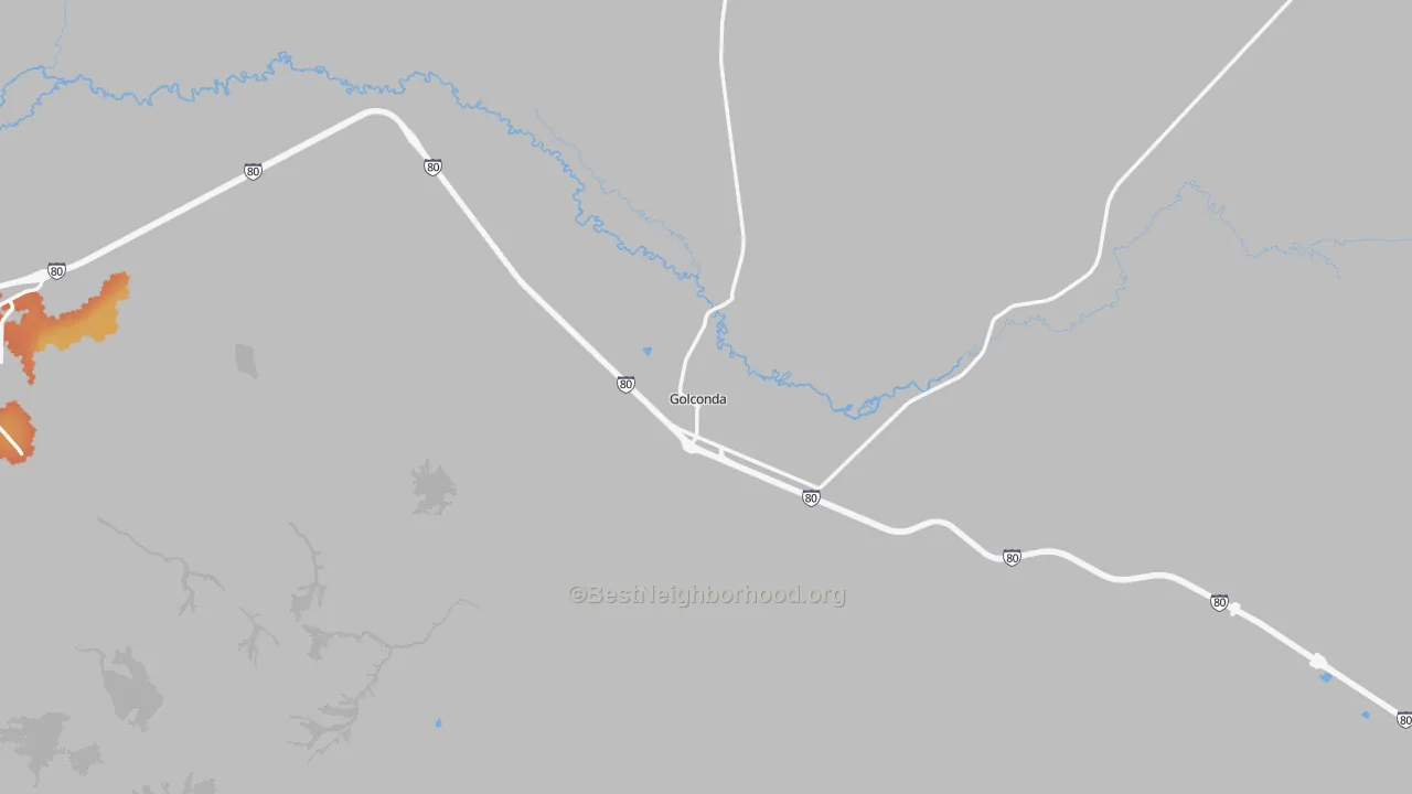 Bike Grade map of Golconda, NV