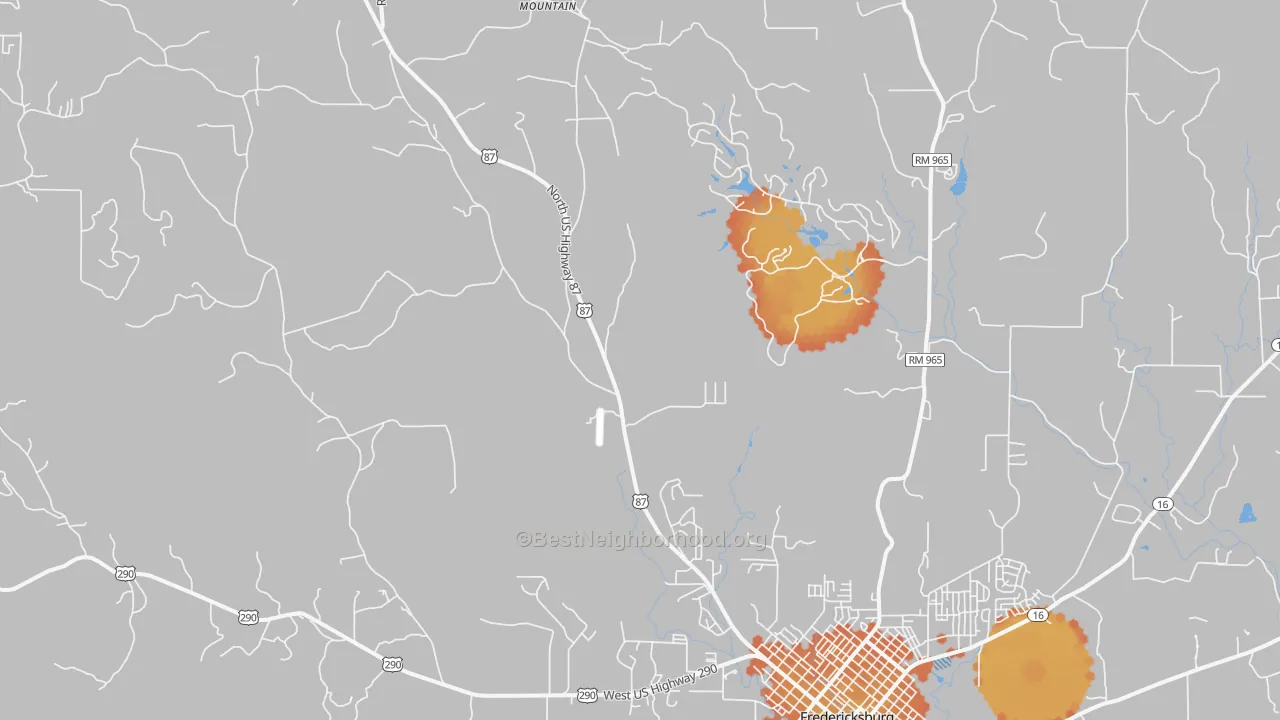 Bike Grade map of Gold, TX